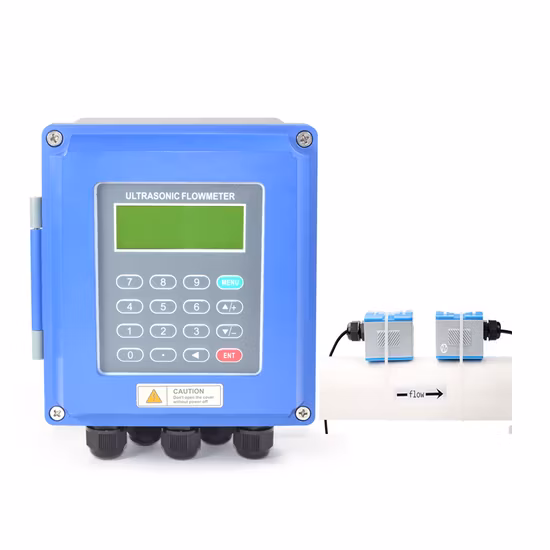 Wandmontierter Klemm-Typ-Durchflussmesser, Wasser-Ultraschall-Durchflussmesser